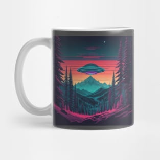 UFO Chronicles Podcast - UFO Glitch Artwork V4 Mug